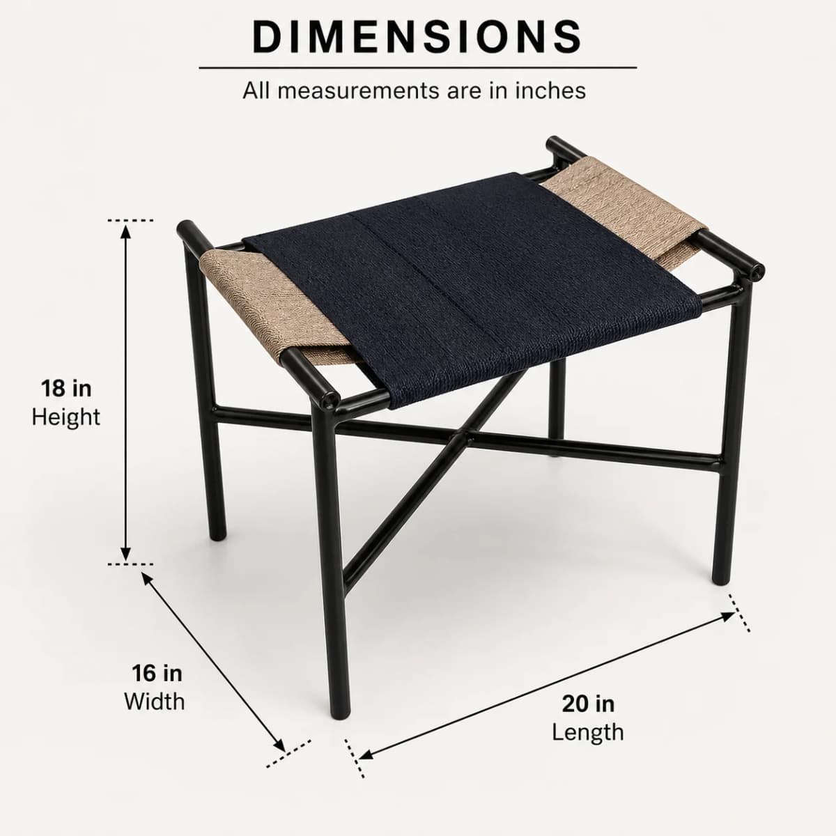 Rope Stool dimensions