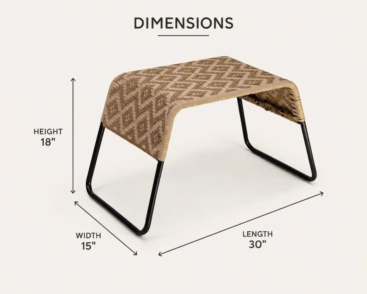 Woven Accent Chair dimensions